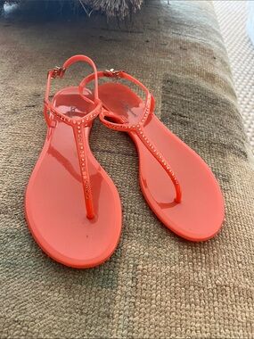 Women’s LK Bennett- size 39-    T-Strap Rhinestone Jelly Sandals